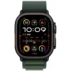 Apple Watch Ultra 2 2024 Titanium 49mm Αδιάβροχο με eSIM και Παλμογράφο (Black με Dark Green Alpine Loop - Large)