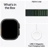 Apple Watch Ultra 2 2024 Titanium 49mm Αδιάβροχο με eSIM και Παλμογράφο (Black με Dark Green Alpine Loop - Large)