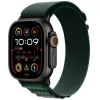 Apple Watch Ultra 2 2024 Titanium 49mm Αδιάβροχο με eSIM και Παλμογράφο (Black με Dark Green Alpine Loop - Medium)