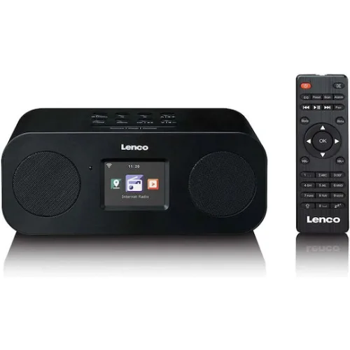 Lenco DIR-121BK Επιτραπέζιο Ραδιόφωνο Ρεύματος DAB+ με Bluetooth Μαύρο