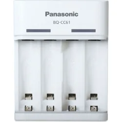 Panasonic Eneloop Basic BQ-CC61 USB USB Φορτιστής 4 Μπαταριών Ni-MH Μεγέθους AA/AAA Σετ με 4x AA 2000mAh σε Λευκό χρώμα