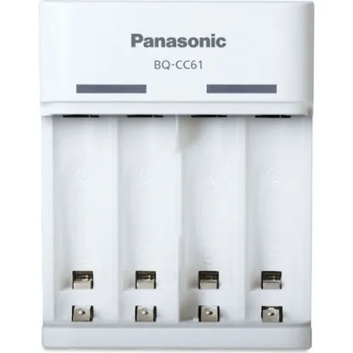 Panasonic Eneloop Basic BQ-CC61 USB USB Φορτιστής 4 Μπαταριών Ni-MH Μεγέθους AA/AAA Σετ με 4x AA 2000mAh σε Λευκό χρώμα