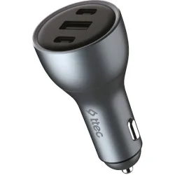 TTEC Φορτιστής Αυτοκινήτου 130W Γρήγορης Φόρτισης με Θύρες: 1xUSB 2xType-C Μαύρο Χρώμα