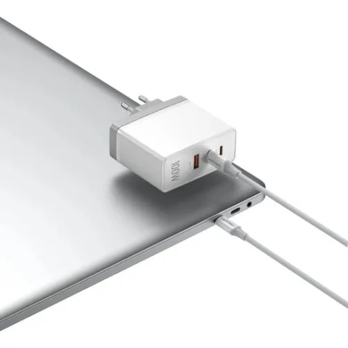 Vention Φορτιστής Χωρίς Καλώδιο GaN με Θύρα USB-A και 2 Θύρες USB-C 100W Power Delivery / Quick Charge 3.0 Λευκός (FEGW0-EU)
