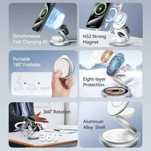 Vention Φορτιστής Magsafe 15W Λευκός (FGEI0)