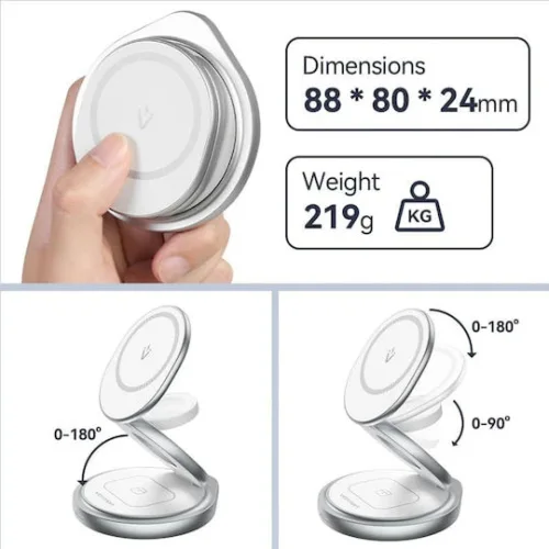 Vention Φορτιστής Magsafe 15W Λευκός (FGEI0)