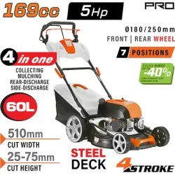 Nakayama Pro PM5510 Αυτοκινούμενη Μηχανή Γκαζόν Βενζίνης 5hp/169cc