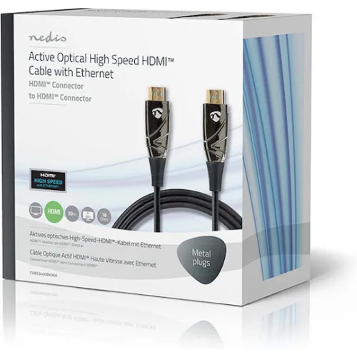 Nedis Cable HDMI male - HDMI male 30m Μαύρο