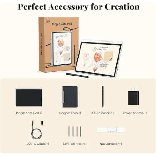 XP-Pen Magic Note Pad Γραφίδα Σχεδίασης χωρίς Οθόνη 10.95" Λευκό