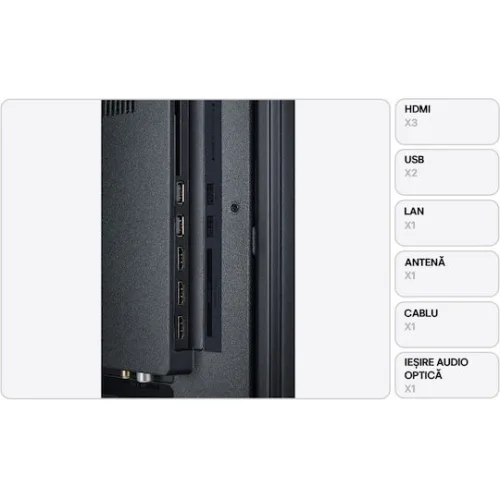 LG Smart Τηλεόραση 43" 4K UHD LED AI UA73 HDR (2025) 43UA73003LA