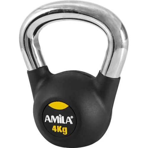 AMILA Kettlebell από Λάστιχο 4kg Μαύρο