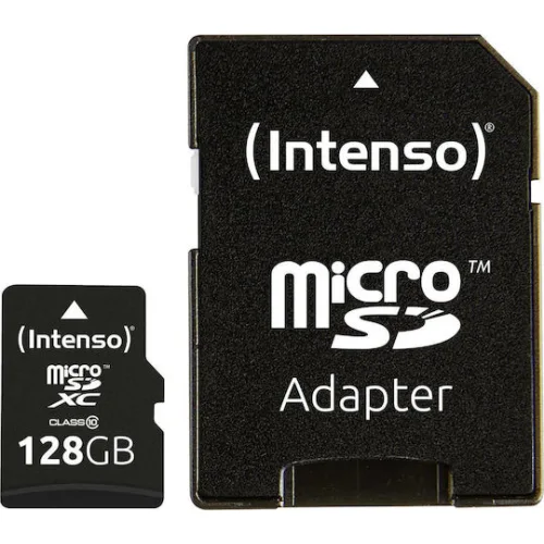 Intenso microSDXC 128GB Class 10 με αντάπτορα
