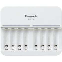 Panasonic Eneloop 8 Slots BQ-CC63 Φορτιστής 8 Μπαταριών Ni-MH Μεγέθους AA/AAA σε Λευκό χρώμα