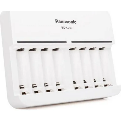 Panasonic Eneloop 8 Slots BQ-CC63 Φορτιστής 8 Μπαταριών Ni-MH Μεγέθους AA/AAA σε Λευκό χρώμα