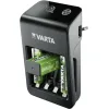 Varta LCD Plug Charger+ 4 Μπαταριών Ni-MH Μεγέθους AA/AAA/9V Σετ με 4x AA 2100mAh