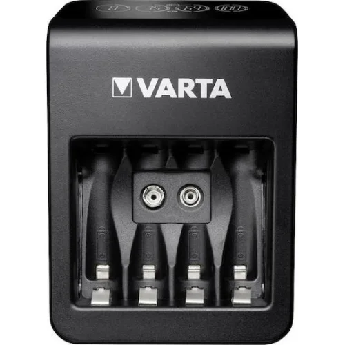 Varta LCD Plug Charger+ 4 Μπαταριών Ni-MH Μεγέθους AA/AAA/9V Σετ με 4x AA 2100mAh