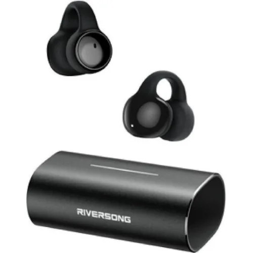 Riversong AirClip L3 In-ear Bluetooth Handsfree Ακουστικά με Θήκη Φόρτισης Μαύρα