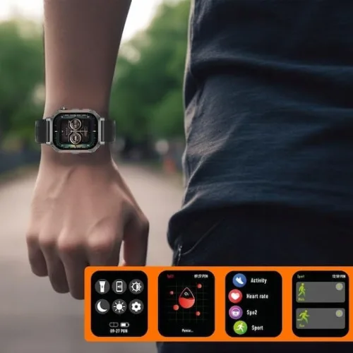 Riversong Motive 8S Smartwatch με Παλμογράφο (Space Gray)