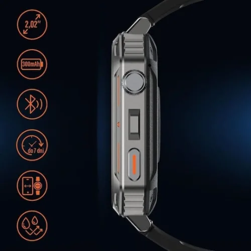 Riversong Motive 8S Smartwatch με Παλμογράφο (Space Gray)