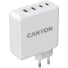 Canyon Φορτιστής Χωρίς Καλώδιο GaN με 2 Θύρες USB-A και 2 Θύρες USB-C Λευκός (H-100 CND-CHA100W01)