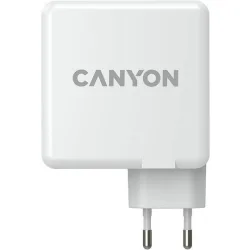 Canyon Φορτιστής Χωρίς Καλώδιο GaN με 2 Θύρες USB-A και 2 Θύρες USB-C Λευκός (H-100 CND-CHA100W01)