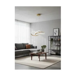 Powertech Κρεμαστό Φωτιστικό Χρυσό LED με Φυσικό Λευκό Φως 50x50x120εκ.