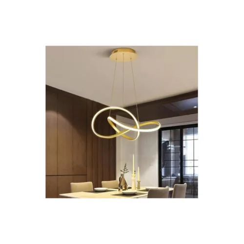 Powertech Κρεμαστό Φωτιστικό Χρυσό LED με Φυσικό Λευκό Φως 50x50x120εκ.