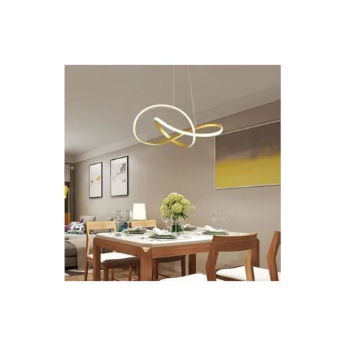 Powertech Κρεμαστό Φωτιστικό Χρυσό LED με Φυσικό Λευκό Φως 50x50x120εκ.