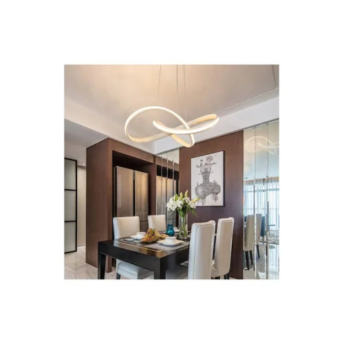 Powertech Κρεμαστό Φωτιστικό Λευκό LED με Φυσικό Λευκό Φως 50x50x120εκ.