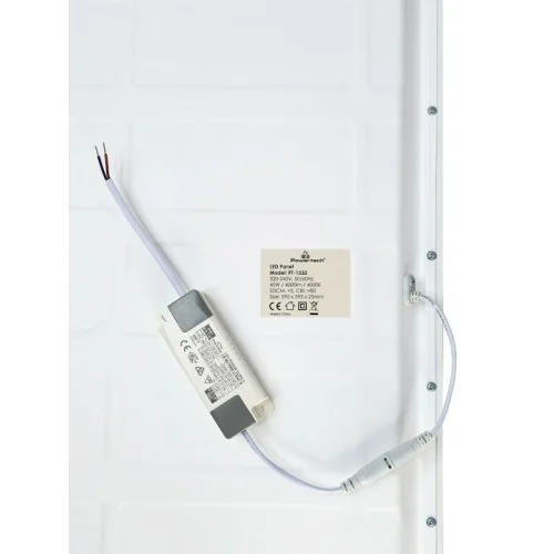 Powertech Τετράγωνο LED Panel 40W με Φυσικό Λευκό Φως 4000K 59.5x59.5εκ.