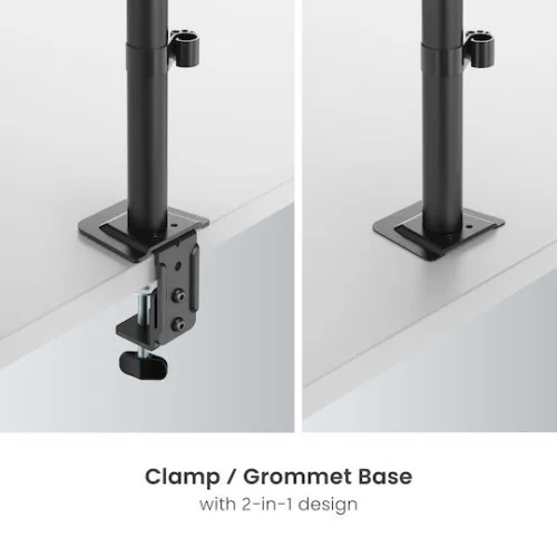 Powertech Βάση Γραφείου για 2 Οθόνες έως 32" με Βραχίονα (PT-1552)