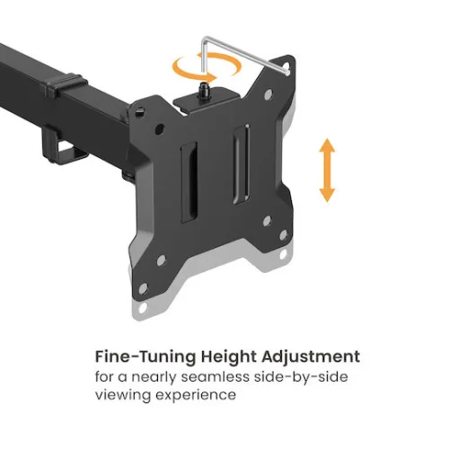 Powertech Βάση Γραφείου για 2 Οθόνες έως 32" με Βραχίονα (PT-1552)
