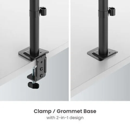 Powertech Βάση Γραφείου για 2 Οθόνες έως 32" με Βραχίονα (PT-1552)