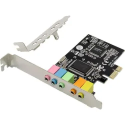 Powertech Εσωτερική PCI Express Κάρτα Ήχου 5.1 σε Ασημί χρώμα ST17
