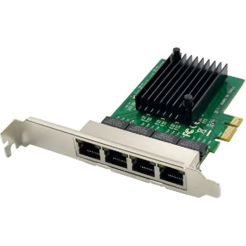 Powertech Ενσύρματη Κάρτα Δικτύου Gigabit (1Gbps) Ethernet PCI-e