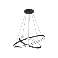 Powertech Κρεμαστό Φωτιστικό Μαύρο LED με Φυσικό Λευκό Φως 40x40x120εκ.