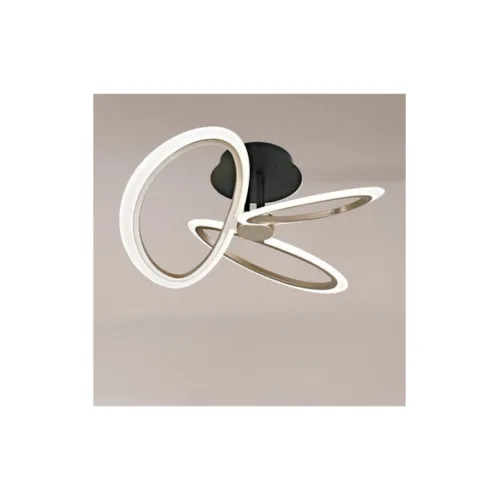 Powertech Πλαφονιέρα Οροφής 53εκ. Χρυσή με Ενσωματωμένο LED