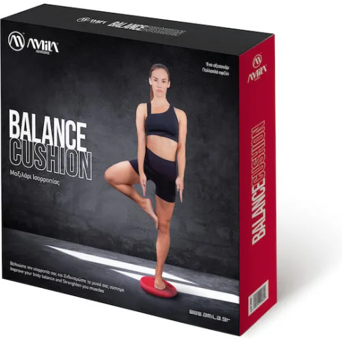 AMILA Air Cushion Δίσκος Ισορροπίας Κόκκινος με Διάμετρο 33cm