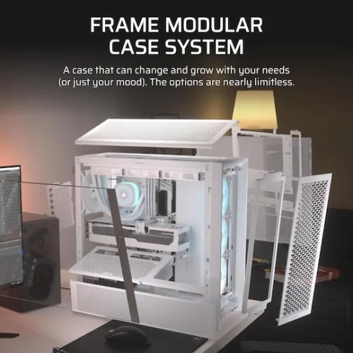 Corsair Frame 4000D RS Midi Tower Κουτί Υπολογιστή με RGB Φωτισμό Λευκό
