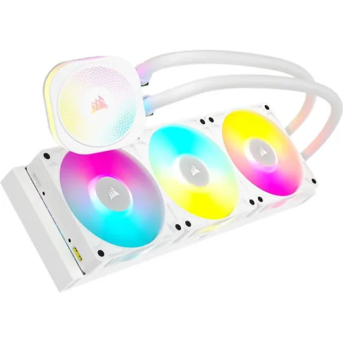 Corsair ICUE LINK TITAN 360 RX RGB Υδρόψυξη Επεξεργαστή Τριπλού Ανεμιστήρα 120mm για Socket AM4/AM5/1700 Λευκή