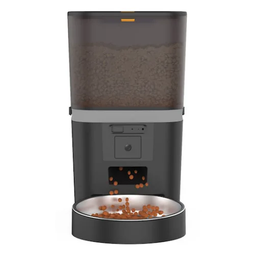 Bruno Αυτόματo Μπολ Σιλικόνης Φαγητού & Νερού για Σκύλο & Γάτα με Βάση 6lt σε Μαύρο Χρώμα με Wi-Fi