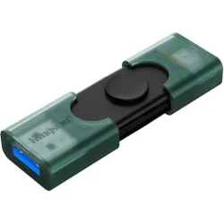 Kingston Datatraveler 256GB USB 2.0 Stick με σύνδεση USB-A & USB-C Πράσινο