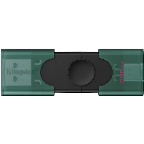 Kingston Datatraveler 256GB USB 2.0 Stick με σύνδεση USB-A & USB-C Πράσινο