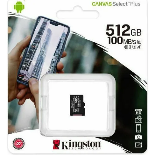 Kingston Canvas Select Plus microSDXC 512GB Class 10 U3 V30 A1 UHS-I