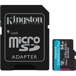 Kingston Canvas Go Plus microSDXC 64GB Class 10 με αντάπτορα
