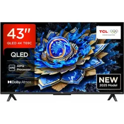 TCL Smart Τηλεόραση 43" 4K UHD QLED T69C HDR (2025) 43T69C