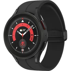 Samsung Galaxy Watch5 Pro LTE Titanium 45mm Αδιάβροχο με Παλμογράφο (Black)