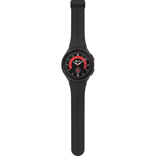 Samsung Galaxy Watch5 Pro LTE Titanium 45mm Αδιάβροχο με Παλμογράφο (Black)