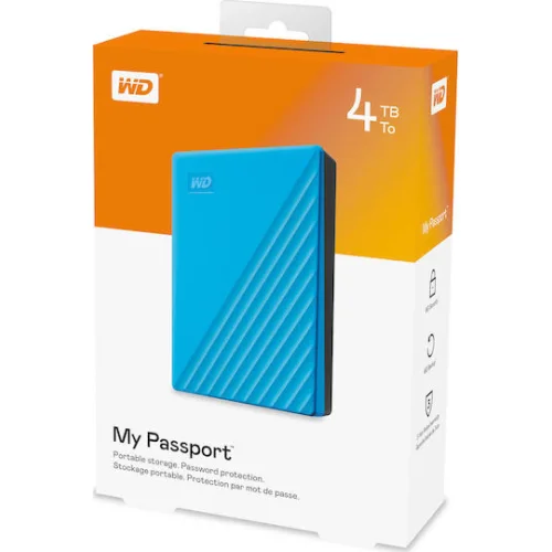 Western Digital My Passport (2019) USB 3.2 Εξωτερικός HDD 4TB 2.5" Sky Blue
