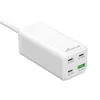 MediaRange Βάση Φόρτισης GaN με Θύρα USB-A και 3 Θύρες USB-C 100W Power Delivery / Quick Charge 3.0 σε Λευκό χρώμα (MRMA124)